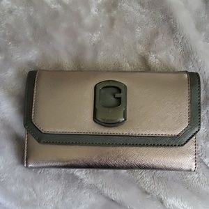 Guess metallic wallet new w tag